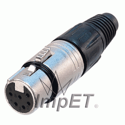 Wtyk XLR NEUTRIK (6 pin)